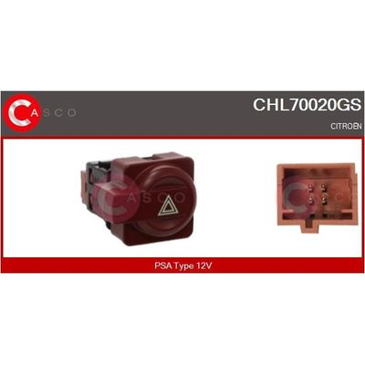 Dörtlü Flaşör Düğmesi  PSA ORJINAL 6554GT