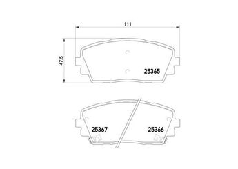 Fren Disk Balata Ön MAGNETI MARELLI 363700430053  5810102A10 581011YA30 581011YA00 581011YA15 581011YA31 581011YA35 581011YA40 581011YA45 58101A3A05 58101E2A00 S581011YA30 S581011YA35 S581011YA45