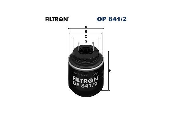 Yağ Filtresi  Volkswagen Jetta VI (162)(10.2010->)  FILTRON OP 641/2