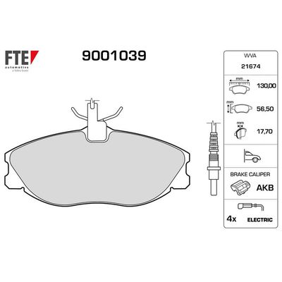 Fren Disk Balata Ön Citroen Xsara Coupe (07.1997->)  FTE 9001039