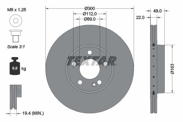Fren Disk Ayna Arka Sağ ve Sol Mercedes E -Serisi Coupe (BM 238)(12.2016->)  BRAXIS AD1147