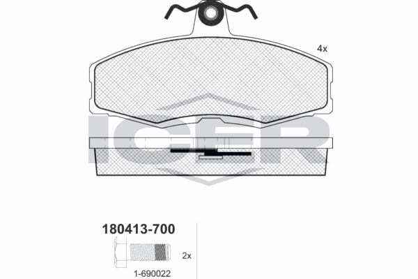 Fren Disk Balata Ön Skoda Felicia Sedan (791)(11.1994->)  AYD 60508A
