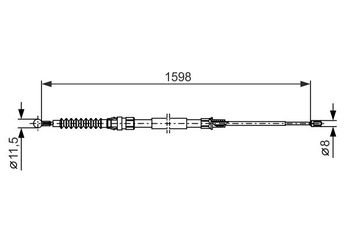 El Fren Teli Arka Sağ veya Sol BOSCH 1 987 482 379  1987482379 5C0609721D 5C0 609 721 D