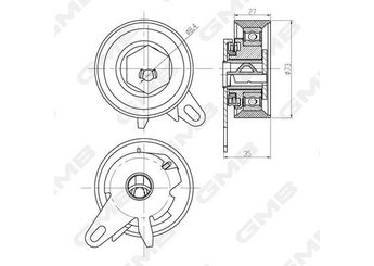 Triger Gergi Rulmanı  GMB GTB0460  74109243M 074109243M 74109243E 074 109 243 E 074 109 243 M 8677053 9186258 9464101 94641016
