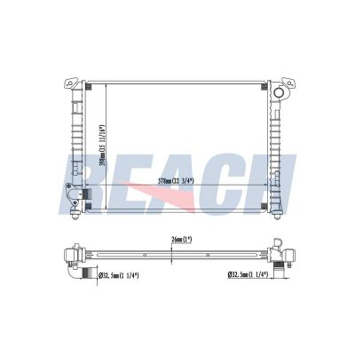 Su Radyatörü  MINI Cabrio (R52)(2004->)  KALE 347270