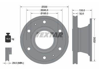 Fren Disk Ayna Arka Sağ ve Sol IVECO ORJINAL 7189456  7189456 2996418