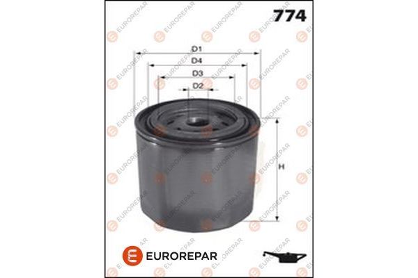 Yağ Filtresi  Peugeot Boxer (230) P.Van, Camlı (H2) Aks:2850mm (->2002)  EUROREPAR 1616174980