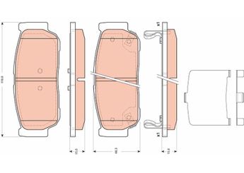 Fren Disk Balata Arka TRW GDB3417  583023EU00 583024DU00 583024DU01 58302-3EU00 58302-4DU00 58302-4DU01 583023EU01 58302-3EU01 48413091A0 48413091A1