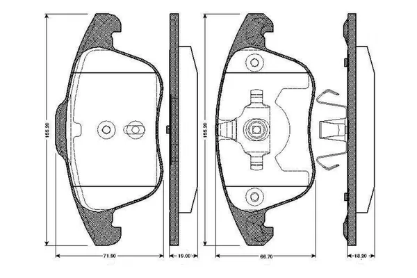 Fren Disk Balata Ön Citroen Grand C4 Picasso (10.2006->)  BOSCH 0 986 TB2 950