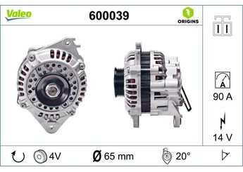 Alternatör  VALEO 600039  OK55318300A 3730032800 37300-32800 3730033103 37300-33103 3730033100 37300-33100 3730033101 37300-33101 MD149750 MD153843