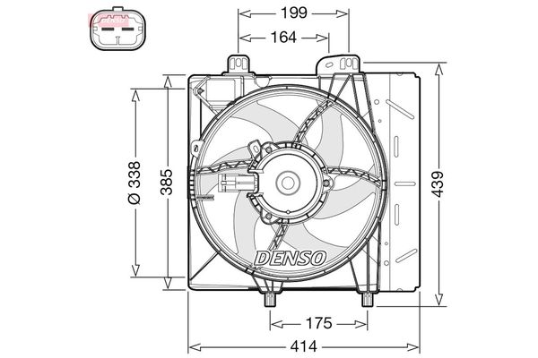 Radyatör Fan ve Motoru  DENSO DER07011