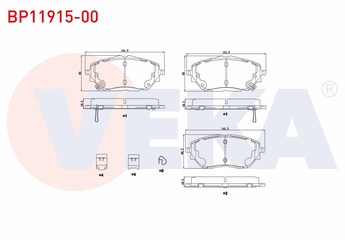 Fren Disk Balata Ön VEKA BP11915-00  
