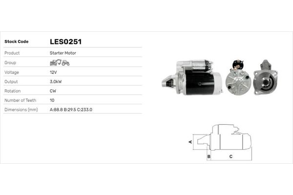 Marş Dinamosu  LUCAS ELEKTRIK LES0251