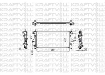 Su Radyatörü  KRAFTVOLL 08040085  19010 19010RNAA51 19010RNBC51 1614156780 1349196080 1349207080 1362308080