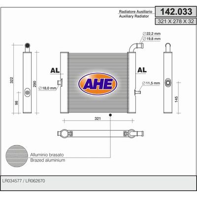 Su Radyatörü  Land Rover Range Rover Sport (2013->)  MGA 80007