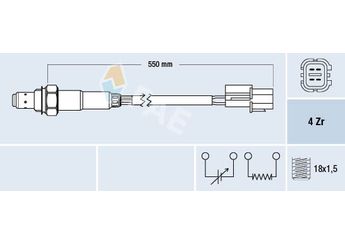 Oksijen (Lambda) Sensörü  FAE 77347  3921033340 39210-33340 3921038225 39210-38225 39210 33340 3921033810 39210 33810 SG863 SG-863