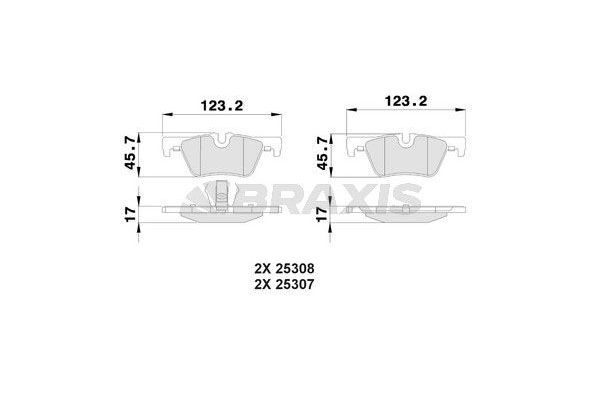 Fren Disk Balata Arka BMW 4 Serisi Coupe (F32)(2013->)  BRAXIS AA0196