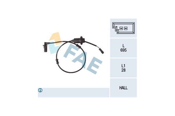 Abs Sensörü Arka Sol FAE 78108