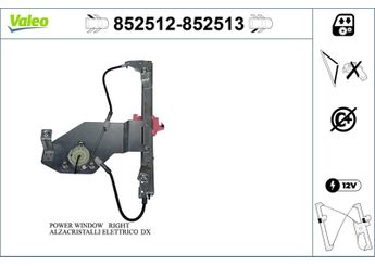 Cam Krikosu Arka Sol VALEO 852512  922384 922388 9223-84 9223-88