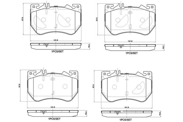 Fren Disk Balata Ön Mercedes E -Serisi Sedan (BM 214)(06.2023->)  BREMBO P 50 180