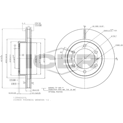 Fren Disk Ayna Ön Sağ ve Sol NAGAMA NBD-TO012