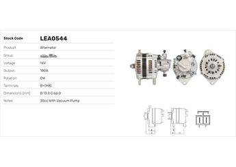 Alternatör  LUCAS ELEKTRIK LEA0544  LEA0544