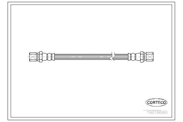Fren Hortumu Arka Sağ veya Sol Ford Fiesta 3 Kapı/Express (1976->)  MAHER 13709