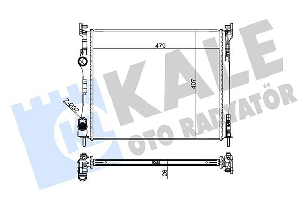 Su Radyatörü  Renault Clio II / (Makyajlı)(B/CB0)(06.2001->)  KALE 207400