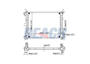 Su Radyatörü  MGA 80649  ME98AB8005JD 1061185 1093713 1132658 1671968 98AB8005JB 98AB8005JC 98AB8005JD
