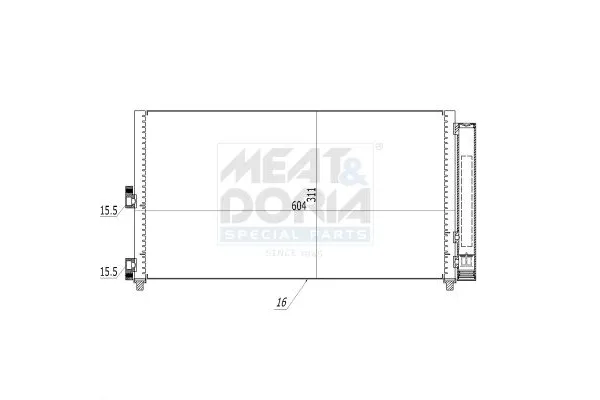 Klima Radyatörü  Lancia Musa (184)(2004->)  ORİS CFI991016
