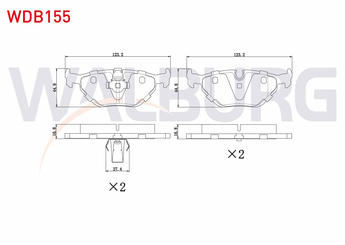 Fren Disk Balata Arka WALBURG WDB155  