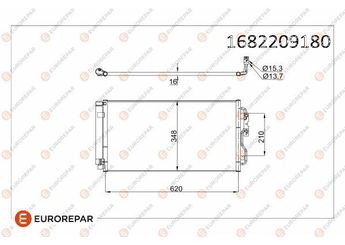 Klima Radyatörü  EUROREPAR 1682209180  64506804722 4270545 64504270545 64509218121 64509288940 64509335362 6804722 9218121 9288940