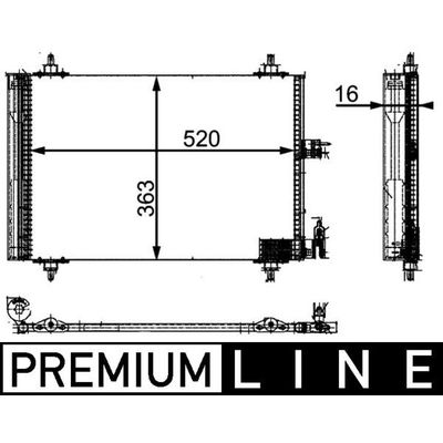 Klima Radyatörü  Peugeot Partner (S2)(11.2002->)  MAHLE AC 323 000P