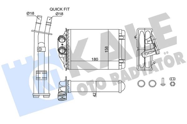 Kalorifer Radyatörü  Abarth 500 (150)(2008->)  KALE 346360