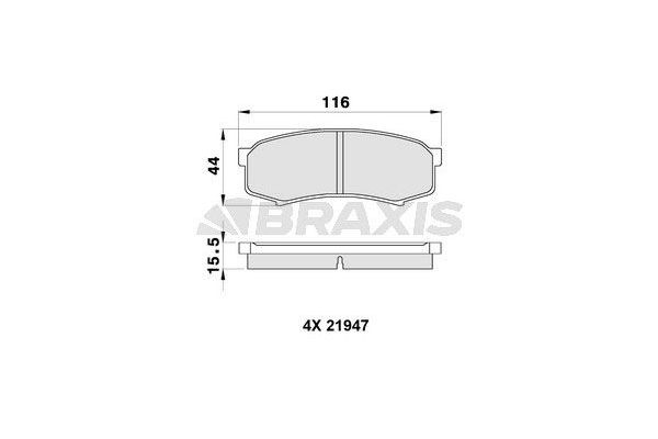 Fren Disk Balata Arka Mitsubishi Pajero (V80/V90)(2007->)  BRAXIS AA0197