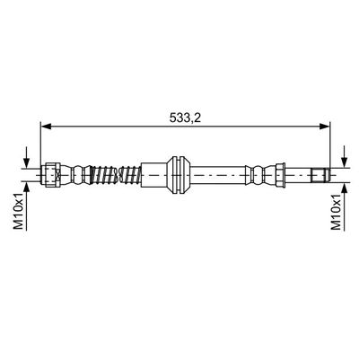 Fren Hortumu Ön Sağ veya Sol Mercedes CLS Shooting Brake (BM 218)(10.2012->)  BOSCH 1 987 481 609