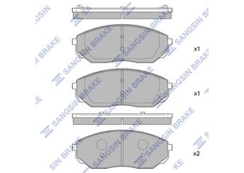 Fren Disk Balata Ön SANGSIN SP1153  581013EE00 583503ED00 581013ED00 581013EE01 583013