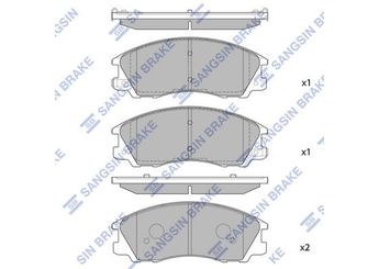 Fren Disk Balata Ön SANGSIN SP1097  58101H1A10 58101H1A00