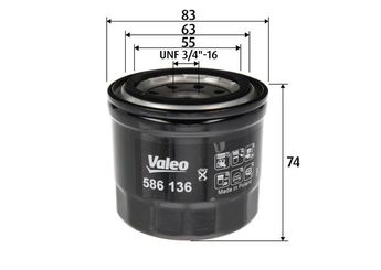Yağ Filtresi  VALEO 586136  1560187702000 1651073000 1651073001 1651073013000 91112084 16510A73013000 16510A73013-000 1150100550 1560087201 1560187203000 15601-87203-000 15601-87702-000 1560187103 1560187201 1560187706 5012577 5019426 551821103 16510-73000 16510-73001 1651073002 16510-73002
