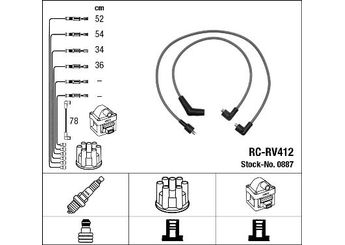 Buji Kablosu  NGK 0887  GHT264 GHT 264