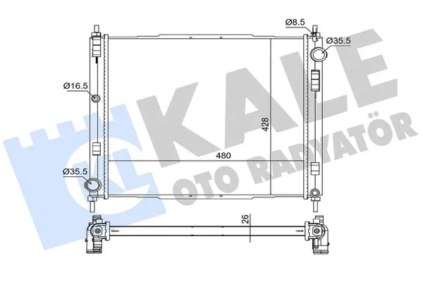 Su Radyatörü  Nissan Juke (F15E)(06.2010->)  KALE 363770