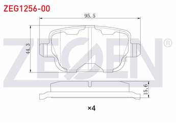 Fren Disk Balata Arka ZEGEN ZEG1256-00  6G912M008GC 1439867 1459408 1477803 1566234 1682005 1756395 6G912M008GD 6G91 2M008-GD 6G912M008GA 6G912M008GB 6G912M008GF ME6G9J2M008GA ME6G9J 2M008-GA LR003657 30671576 30742490 30794553