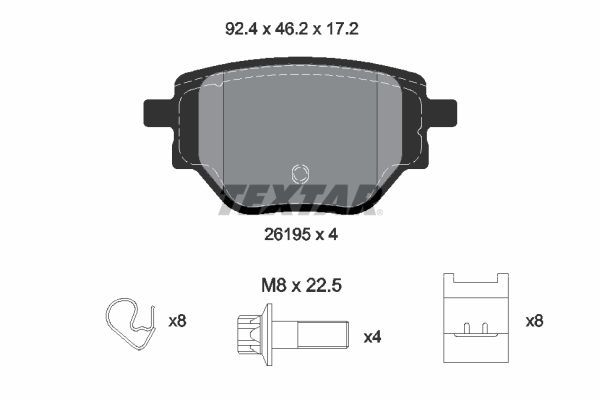 Fren Disk Balata Ön Jeep Avenger (2023->)  TEXTAR 2619501