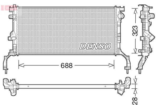 Su Radyatörü  DENSO DRM23038