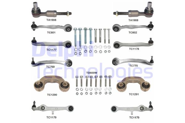 Salıncak Tamir Seti Ön Alt Sağ veya Sol Audi S4 Cabriolet (8H)(02.2004->)  DELPHI TC1500KIT