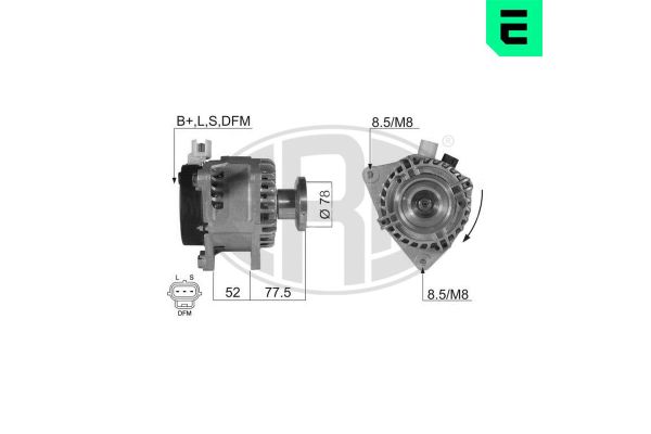 Alternatör  Ford Focus 3/4/5 Kapı (CAP)(08.2004->)  ERA 210330A