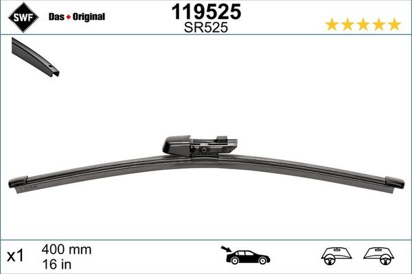 Silecek Süpürgesi Arka  400 mm - 16 inç Volkswagen T6 California (SG)(05.2015->2019)  SWF 119525