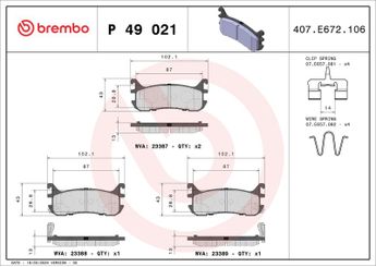 Fren Disk Balata Arka BREMBO P 49 021  AY060MA009 1U2Z2V200HA F7CZ2200AA F7CZ2200CA XU2Z2V200PA 1U002648Z 1U052648Z 1U0K2648Z B0YA2643Z B0YA2643ZA B0YA2648Z BCYC2643Z BCYC2643ZA BCYC2648Z BCYF2643Z BCYF2643ZA BCYF2643ZB BCYF2648Z BCYF2649Z BCYF2649ZA BTYF2648Z N0Y02648Z N0Y62648Z N0Y62648ZA N0Y82643Z N0Y82643ZA NAY52643Z NAY52643ZA NAY52648Z NAY52648ZA NCY12643Z NCY12643ZA9C NCY12648Z9C NCY52643Z NCY52648Z NCY52648ZA BCYC2643ZB NAY52643ZB NCY12643Z9C NCY12648Z NCY52643ZA AY060MA007
