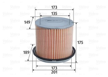 Hava Filtresi  VALEO 585764  2811332510 28113-32510 MD603932 MD620076 MD620385 MR571477 MZ311788 XD603932