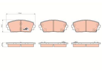 Fren Disk Balata Ön TRW GDB3535  581011YA30 58101-1YA30 581011YA00 58101-1YA00